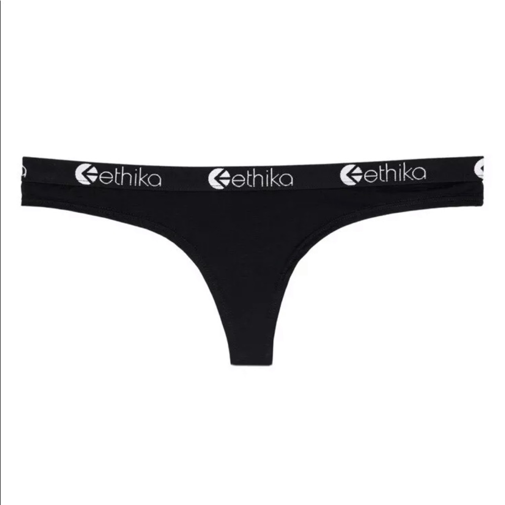 Ethika Thong Solld Black Size Small Brand New